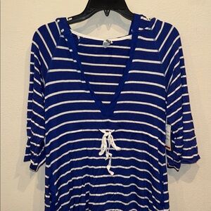 NWT Kenneth Cole Reaction bikini swimsuit hooded cover up dress